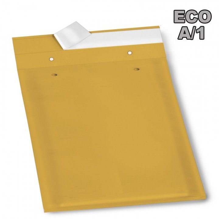 200 Enveloppe bulle Eco A/1 marron 100x165mm DIFFORT DIFFUSION - 1