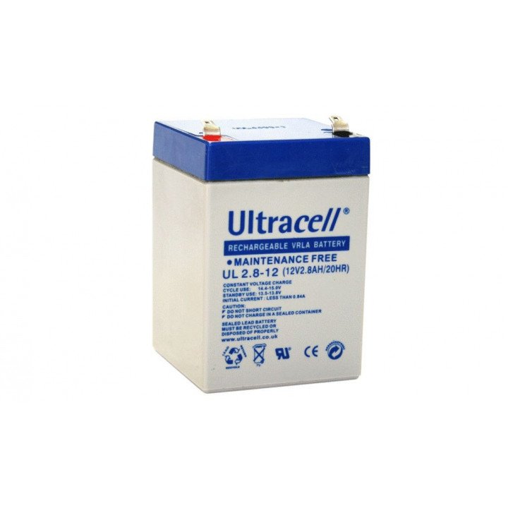 ULTRACELL UL2.8-12 batterie au plomb 12V 2.8AH 132x33x104mm 