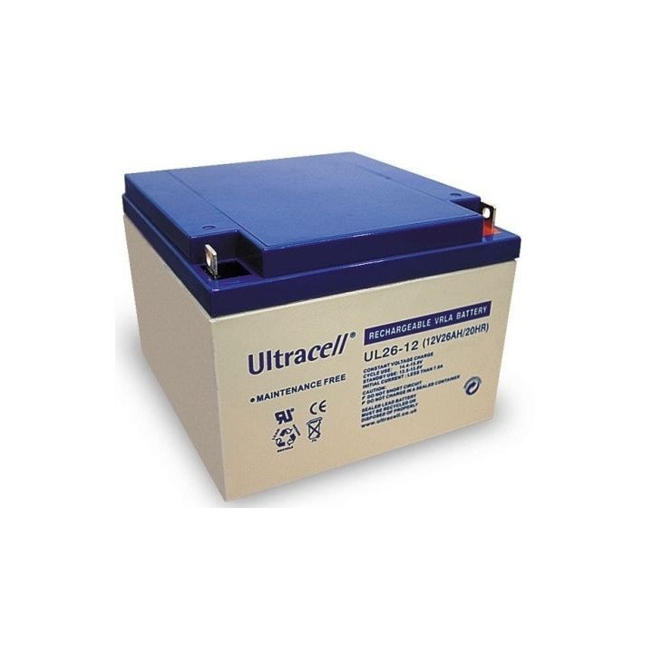 ULTRACELL UL26-12 batterie au plomb 12V 26AH 166,5x175x125mm 