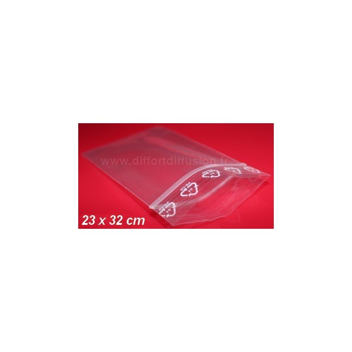 500 sachets plastiques Zip 230x320 mm DIFFORT DIFFUSION - 1