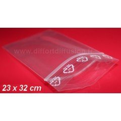 500 sachets plastiques Zip 230x320 mm DIFFORT DIFFUSION - 1