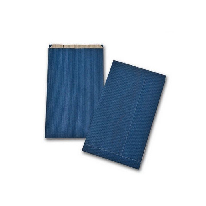 Pochettes cadeaux kraft bleu avec soufflet 310 x 490 mm