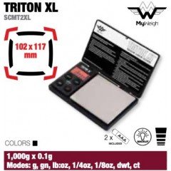 Balance de poche Triton T2 XL 1000g à 0,1g My Weigh