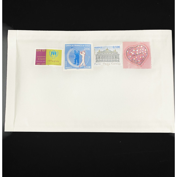 200 enveloppes bulles N°2 blanches pré timbrées Lettre verte 100g (2.58€  tarif 2024)