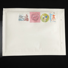 100 enveloppes bulles N°3 blanches pré timbrées lettre verte 100g (2.58€  tarif 2024)