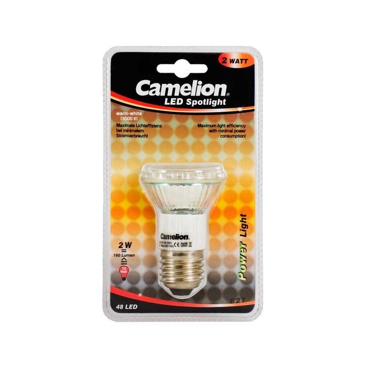 Ampoule 2W E27 (3000K) 48 LED Spot Camelion