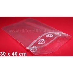 100 sachets plastiques Zip 300x400 mm